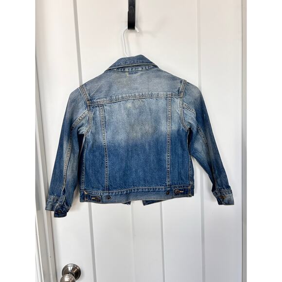 Gap Kids 1969 Girls Button-Up Denim Jacket Long Sleeve Western Blue Size Small - Picture 2 of 7